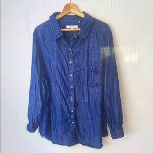 Blue Denim Button-Up Shirt